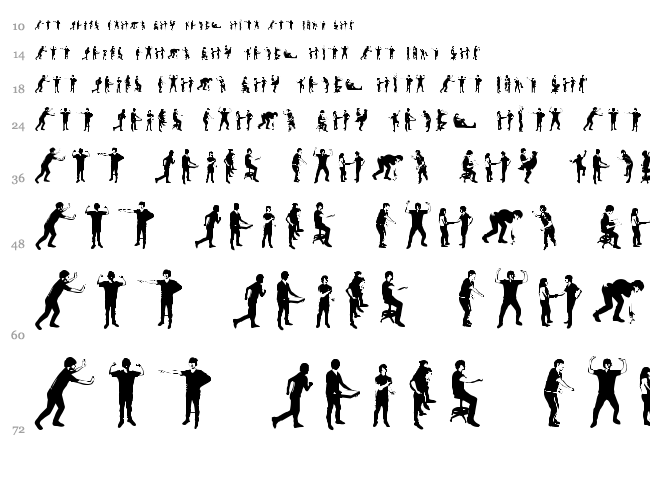 Accion Dingbat Tipografia font waterfall